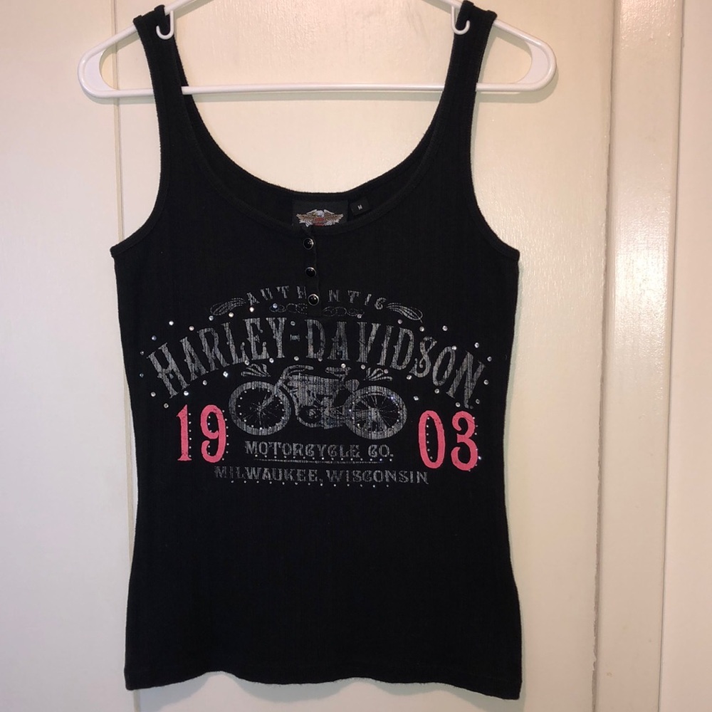 🔥Harley Davidson Bling Tank🔥it fits more like a med/lrg